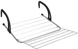 Ibenzoa® Verstelbaar droogrek voor balkon en verwarming met uitklapbare functie — thumbnail 1