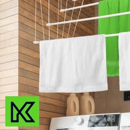 KADAX Plafondwasdroger, wasdroger voor het plafond 6, wanddroger met polyethyleen beklede stalen spijlen, plafonddroger, draagvermogen 12 kg (6x 110/wit) — thumbnail 5