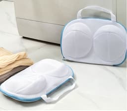 Ondergoedreinigingszak - speciaal ondergoedreinigingsartikel voor de wasmachine - wasnetzak - anti-vervorming wasfijn gaas - 1 verpakking waszakken voor bh's, waszak voor lingerie om delicate was te wassen, beschermer voor bh-wasmachine(blauw) — thumbnail 3