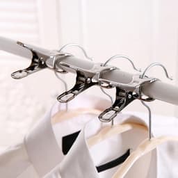 Wasknijpers Strandhanddoek - Kledingclips - Handdoeken Vastzetten - Roestvrij Staal - 10 Stuks - Zilver — thumbnail 2