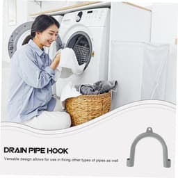 Afvoer Hanger - Slang Beugel - Wasmachine Aansluiten - Gereedschapsloos Monteren - 14 cm - Grijs — thumbnail 2