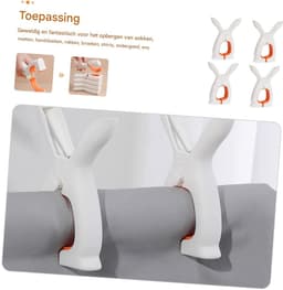 carmdering - Dekenklemmen - Waslijnklemmen - Windbestendige Klemmen - Set van 4, kunststof, sterke grip, lichtgewicht - Voor dekens, handdoeken, kleding, sjaals, hoeden, strandlakens - Perfect voor buitenlijnen en reizen - Oranje — thumbnail 3