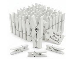 Cosensi- Wasknijpers Mini - Houten Wasknijpers - Knutselen - Fotoklemmen - Cadeauzakjes - 50 Stuks - Natuurlijk Hout - Mini-clips