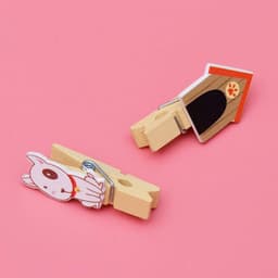 Cosensi- Wasknijpers Houten 10 Stuks - Mini Wasknijpers - Decoratieklemmen - Fotoclips - Houten Decoratie - Duurzaam Materiaal - Fotoklemmen — thumbnail 3