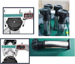 Wasmachine Standaard - Apparaten Onderstel - Apparaten Verhoging - Verstelbare Lengte - 45-65 Cm - Zilver — thumbnail 4