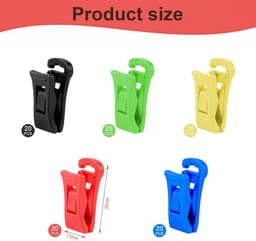 Sokkenklemmen 100 stuks - Sokkenhouders Clips - Wassen Sorteren - Geurloos Premium Plastic - 100 Stuks - Kleurrijk — thumbnail 5