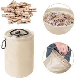 carmdering - Wäscheklammer Beutel - Wasmachine Clip Tas - Waslijn Organizer - Waterdicht Ontwerp - Winddichte Clips Opslag - Polyester Oxford Stof - Duurzaam Materiaal - Eenvoudig Ophangen Met Haak - 1 Stuk — thumbnail 5