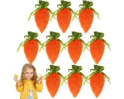 Paaszakjes met trekkoord - Snoepzakjes Wortel - Paaseieren Jacht - Wortelvormig Ontwerp - 215 cm - Oranje