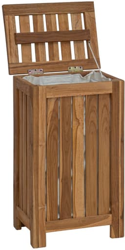 vidaXL - Wasmand - Naturel - 35 - x - 25 - x - 60 - cm - Massief - Teakhout — thumbnail 4
