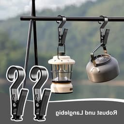 Set van 10 Kledingknijpers voor Camping, Tenten en Handdoeken - Plastic Hangers voor Broeken, Schoenen en Sokken — thumbnail 3