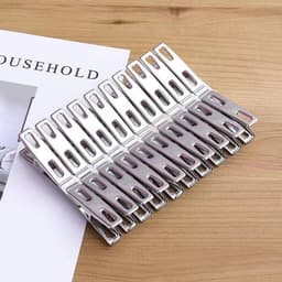 Oneay 20 roestvrijstalen wasknijpers, die gebruikt kunnen worden om kleding, sokken, voedselverpakkingen, enz. vast te klemmen. — thumbnail 1