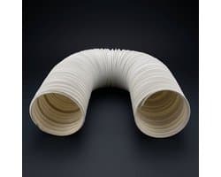 Cheqo® Luchtafvoerslang - Airco Slang - Afvoerslang Airco - Mobiele Airco - Flexibele Slang - Ventilatieslang - Afzuigslang - Airconditioner Slang - Aircoslang - Wit - Universele Vervangingsslang - Uitlaatslang - Airco Buis - Luchtslang