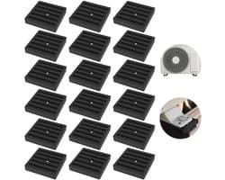 Rubberen Dempers - Trillingsdempers Airco - Geluidsreductie Buitenunit - Slijtvast Anti-Vibratie - 16 Stuks - Zwart