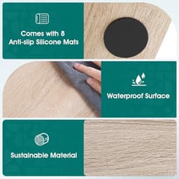 Wasmachine Werkblad - Droger Top - Wasruimte Organisatie - Hittebestendig Materiaal - 54 inch Breed - Houtkleurig — thumbnail 2