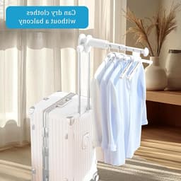 Draagbaar reisdroogrek voor binnen en buiten - Uittrekbaar en opvouwbaar - Set van 2 - Ideaal voor hotels, appartementen, camping. — thumbnail 3