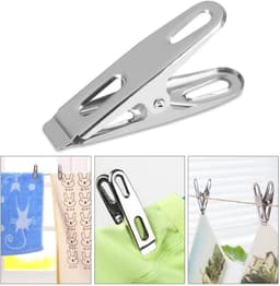 20 stks Roestvrij Staal Kleding Pegs - Huishoudelijke Sokken Ondergoed Drogen Rek Clip Houder - Zware Duty Winddicht - Duurzaam Roestvrij Staal . — thumbnail 2