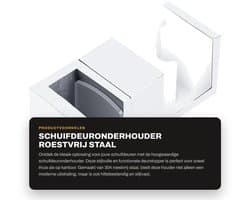 Dailygoods- Schuifdeuronderhouder roestvrij staal - Deurbuffer - Instelbaar - Duurzaam - Hittebestendig - Verstelbare afmetingen 6x2x2 cm - Deurstopper — afbeelding 1