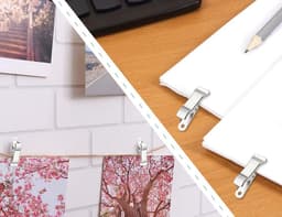 Metal Clips - Krokodillenklemmen - Organiseren van spullen - Set van 12 stuks - 4 x 1.2 cm - Wit Nikkel — thumbnail 4