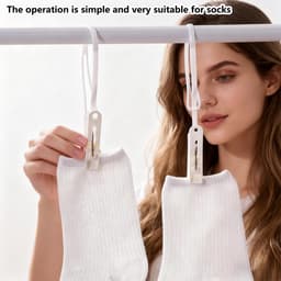 Dailygoods- Wasknijpers 24 stuks - Antislip PP Kunststof/Metaal - Verstelbare Ophangkoord - Duurzaam/Weerbestendig - Ergonomische Grip - Krachtige Veer - Wasclips — thumbnail 5