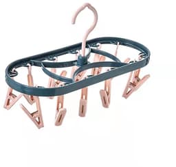 Dailygoods- Wasrek Inklapbaar - Droogmolen met 12 Klemmen - Ruimtebesparend - Multifunctioneel - Geschikt voor Binnen/Buiten - Afmetingen 31 x 13 Inch — thumbnail 2