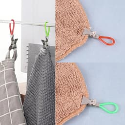 Dailygoods- Handdoekclips 25 Stuks - Handdoekhouder - Handdoekklemmen - Ophanghaakjes - Roestvrij Staal - Duurzaam Design - Handdoekhangers — thumbnail 4
