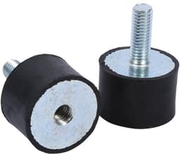 Dailygoods- Schokdemper Rubber - Trillingsdempers - Silent Block Isolator - Cilindrische Beugels - Pack van 4 - Zwart/Zilver - Trillingsdemper — thumbnail 3
