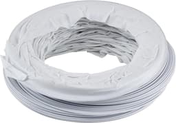 Afvoerslang PVC - Flexibele slang Uitlaatslang - Ventilatie Aansluiten - Geïntegreerde staalspiraal - 1 meter - Wit — thumbnail 3