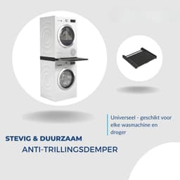 REN® Tussenstuk Wasmachine Droger - Stapelkit - Tussenstuk Wasmachine en Droger - Tussenstuk Wasmachine Droger Zwart - Tussenstuk Wasmachine Droger Aeg - Zwart - 54cm x 60cm x 8cm — thumbnail 4