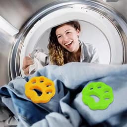 Set van 8 Anti-Hair Balls voor Wasmachine - Herbruikbaar - Verwijdert Dierenharen - Effectieve Wasballen voor Kleding en Bedlinnen — thumbnail 4