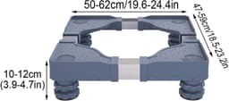 Apparaten Verhoger - Onderstel Standaard - Wasmachine Koelkast - Verstelbaar Anti-Vibratie - 50-62 cm - Grijs — thumbnail 5