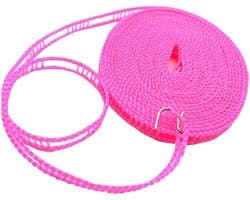 Waslijn - Drogen Touw - Kleding Ophangen - Winddicht Ontwerp - 8 Meter - Roze