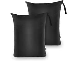 Waterdichte Waszak voor Vuile Kleding - Herbruikbare Opbergtas met Rits, 2 Stuks, 24 x 31 Inch, Ideaal voor Reizen en Organisatie van Nat Textiel