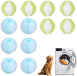 Wasmachine Haren Verwijderaar - Pluisvanger Trommel - Haarvrije Was - Herbruikbaar Nylon - 12 Stuks - Nylon — thumbnail 1