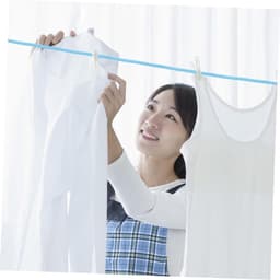 Buiten Waslijn - Droglijn Koord - Kleding Drogen - Draagbaar & Winddicht - 5 Meter - Blauw — thumbnail 4