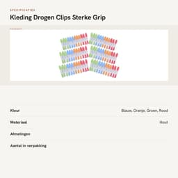Set van 72 Stevige Wasknijpers - Windbestendig met Antislip Grip - Kleurrijk — thumbnail 3