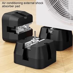 Airco Beugel Set - Ondersteuning Pads - Stabiliteit Buitenunit - Anti-Vibratie Rubber - Set van 4 - Zwart — thumbnail 2