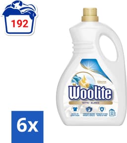 Woolite White - Vloeibaar Wasmiddel - Met Keratine - Witte Was - 32 Wasbeurten - 1,9L - Voordeelverpakking - 6 stuks — thumbnail 2