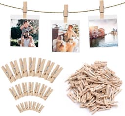 150 Mini Houten Wasknijpers Set (2,5/3/3,5 cm) voor Foto's, Knutselen & Decoratie — thumbnail 1