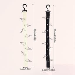 Opbergketting voor Knuffels | Hangende Displayriem met Metalen Clips | Organizer voor Poppenmutsen en Sjaals | Kinder- en Speelkamer Accessoire — thumbnail 3