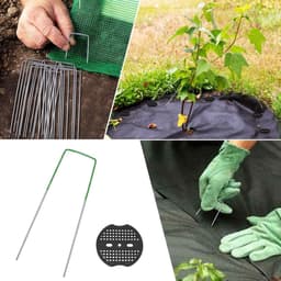 Unyqoos® Set van 50 stevige stalen U-vormige haringen voor tuin en landschap — thumbnail 4