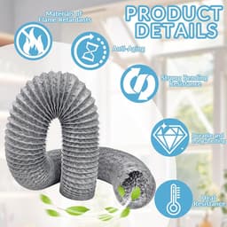 Flexibele Afvoerslang 100mm x 3m - Aluminium Ventilatieslang voor Airco en Afzuiging — thumbnail 2