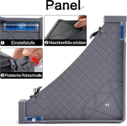 Wasmachine Onderstel - Apparaten Verhoger - Stabiele Plaatsing - Verstelbaar Frame - 45-75 cm - Grijs — thumbnail 3