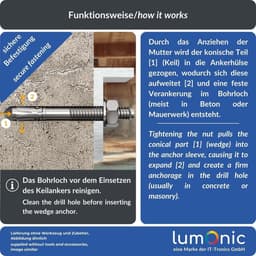 Zwaardere Zwaarlastanker M12 x 95mm verzinkt voor metaalankers en doorsteekinstallaties — thumbnail 3