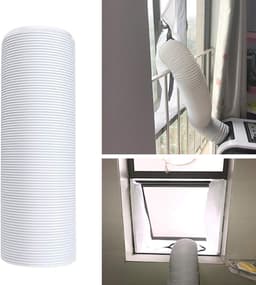 Afvoerslang Airco - Universele Flexibele Slang - Airco Ventilatie - Versterkt met Staaldraad - 15cm x 2m - Grijs — thumbnail 4