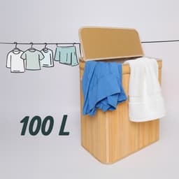 Wasmand - 52x63x32 cm - naturel — thumbnail 2