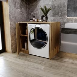 Wasmachine Ombouw - Opbouwmeubel - Kast Wasdroger - Meubel - Duurzaam — thumbnail 2