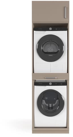 Wasophoogte® Wasmachine Kast Sydney - Wasmachine verhoger - Wasmachine ombouw - 700(D)*665(B)*2350(H) mm - Taupe — thumbnail 1