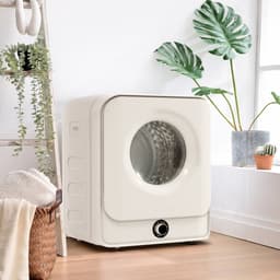 STILVORA Wasdroger – 3 Kg Tot 4,5 Kg – Wandmontage – ABS En Staal – Wit – 5 Programma’s Voor Kleine Wasruimtes – Oververhittingsbeveiliging — thumbnail 1