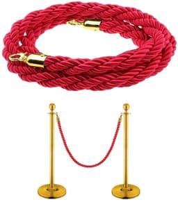 Allecto Plus - Afsluitkabel van 15 meter - Rood - Met haken - Persoonlijksysteem - Geschikt voor hotels en supermarkten - Openbare plaatsen - Beveiligingssysteem - Accessoire voor afsluiten - Duurzaam materiaal — thumbnail 1