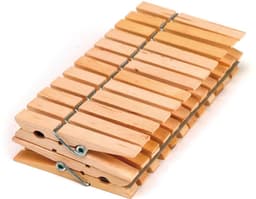 24 houten wasknijpers naturel - onbehandeld - voor de waslijn - 9,5 cm lang - blank hout — thumbnail 3